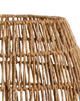 Natural open weave basket with a rounded shape, perfect for stylish storage and adding a rustic touch to home decor.