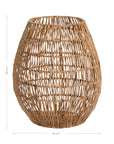 Natural open weave basket with a rounded shape, perfect for stylish storage and adding a rustic touch to home decor.