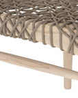 Natural wooden dining chair with a woven seat, showcasing a minimalist and rustic design perfect for modern interiors.