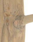 A handcrafted natural wood wall hook with a rustic finish, showcasing organic grain patterns and a sturdy design. Perfect for hanging towels, bags, or decor in a minimalist or coastal-inspired space