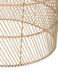 Natural woven pendant light with a modern, natural fibre design, ideal for contemporary interiors and outdoor settings