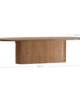 Amari Oval Oak Dining Table 2.2m - KULALA Living