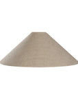 Kulala Living linen cone lampshade in a natural hue, measuring 40cm in diameter and 15cm in height. A timeless, versatile design perfect for table lamps and pendant lighting.