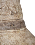 Tall rustic paper mache pot with natural earthy tones, perfect for adding a textured, artisanal touch to modern interiors