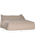 Sand lounge bean bag for outdoor relaxation, featuring durable fabric and ergonomic shape. Ideal for poolside lounging, garden seating, or creating a casual chill-out area