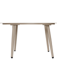 Solara coffee table with organic curved shape and light finish on a clean studio background.