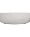 Tabati coffee table in eggshell finish with smooth rounded bowl shape and sculptural low profile design.