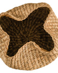 Talura basket set in natural handwoven seagrass with organic rounded shape and softly structured open tops.