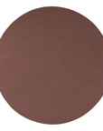 Tarran coffee table in cinnabar clay finish with rounded top and sculptural cylindrical leg