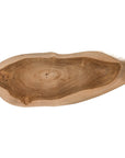 Vara cheese board in teak with organic shape and natural wood grain detail.