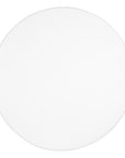 KULALA Living Modern white round dining table featuring a smooth tabletop and a fluted pedestal base. A contemporary statement piece designed to bring elegance and sophistication to any dining space