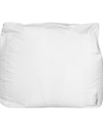 white sunlounger bean bag for outdoor relaxation, featuring durable fabric and ergonomic shape. Ideal for poolside lounging, garden seating, or creating a casual chill-out area
