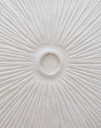 KULALA Living white textured round wall decor set with intricate radial patterns, adding dimension and contemporary elegance to any space