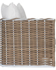 Stylish outdoor rattan one seat sofa with white cushions, perfect for creating a comfortable and modern alfresco space