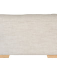 Modern white upholstered single sofa with soft, rounded cushions and light wooden legs