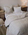 “Sable” Linen Quilted Coverlet - KULALA Living