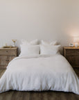 “Whistler” Frayed Linen Duvet Cover - KULALA Living