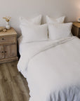 “Whistler” Frayed Linen Duvet Cover - KULALA Living