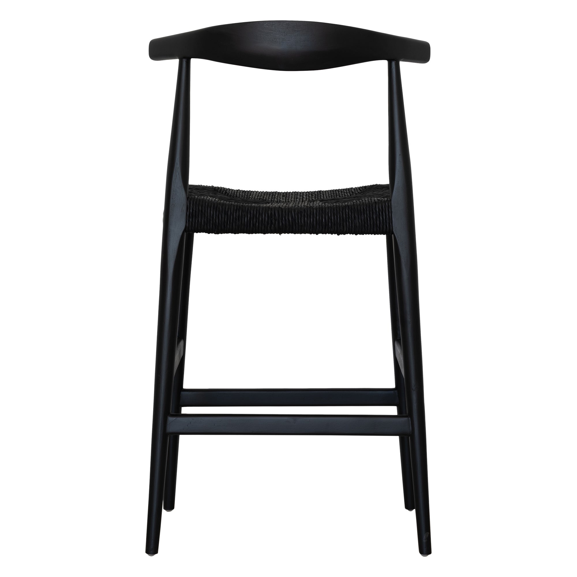 Amara Timber &amp; Rattan Barchair Black - KULALA Living