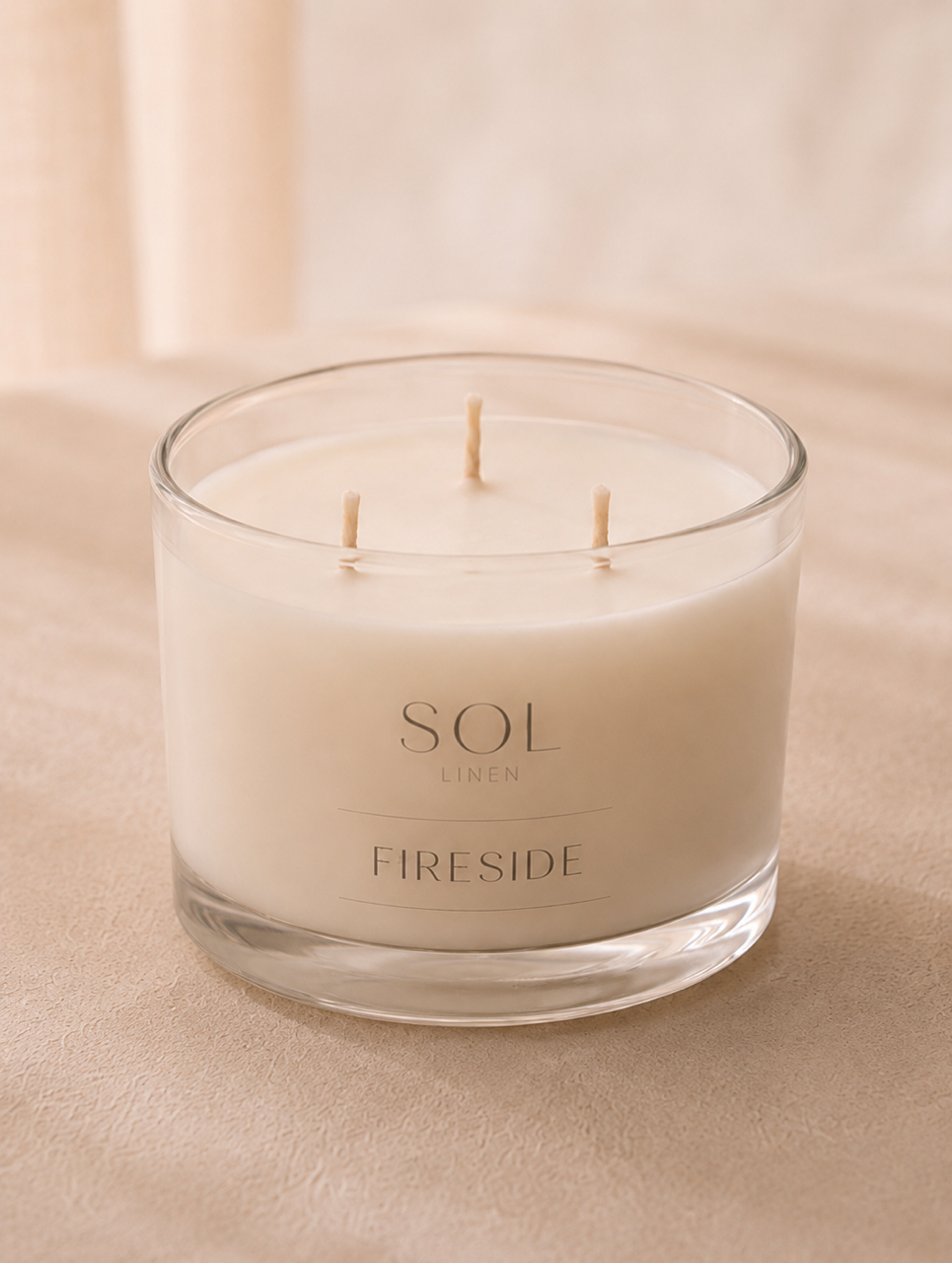 SOL Linen Fireside Soy Candle