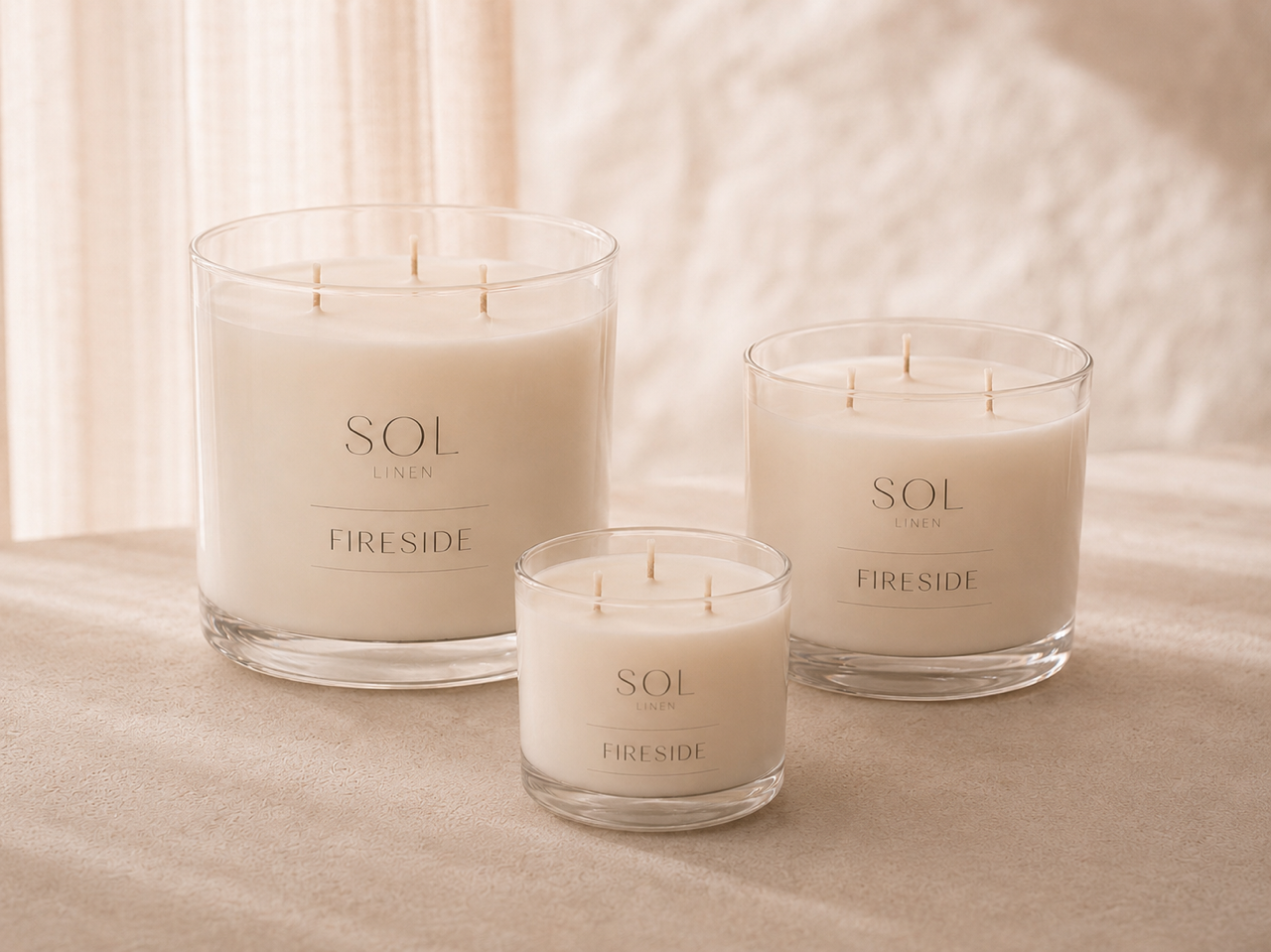 SOL Linen Fireside Soy Candle