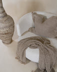 Gaya Square Linen Cushion Cover with Decorative Border Natural- KULALA Living