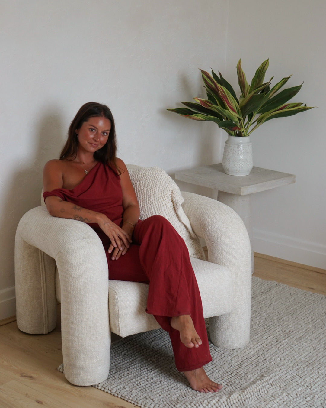 Gaya Square Linen Cushion Cover with Decorative Border