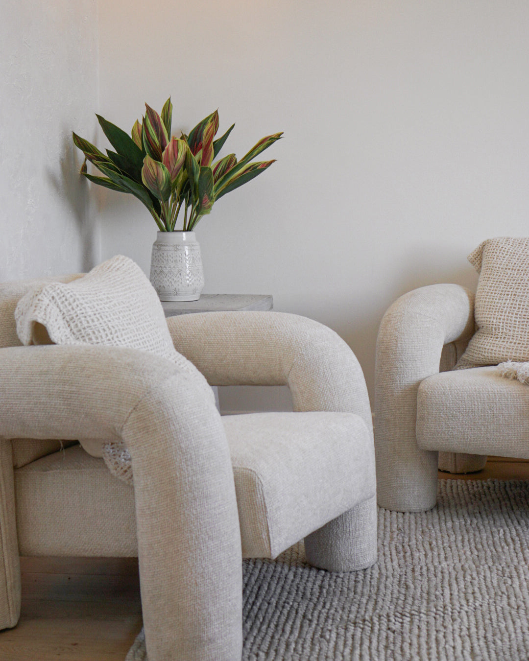 Noah Curved Occasional Chair Pearl – KULALA Living