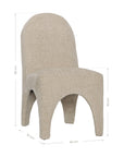 Tucan Curved Upholstered Dining Chair Chai