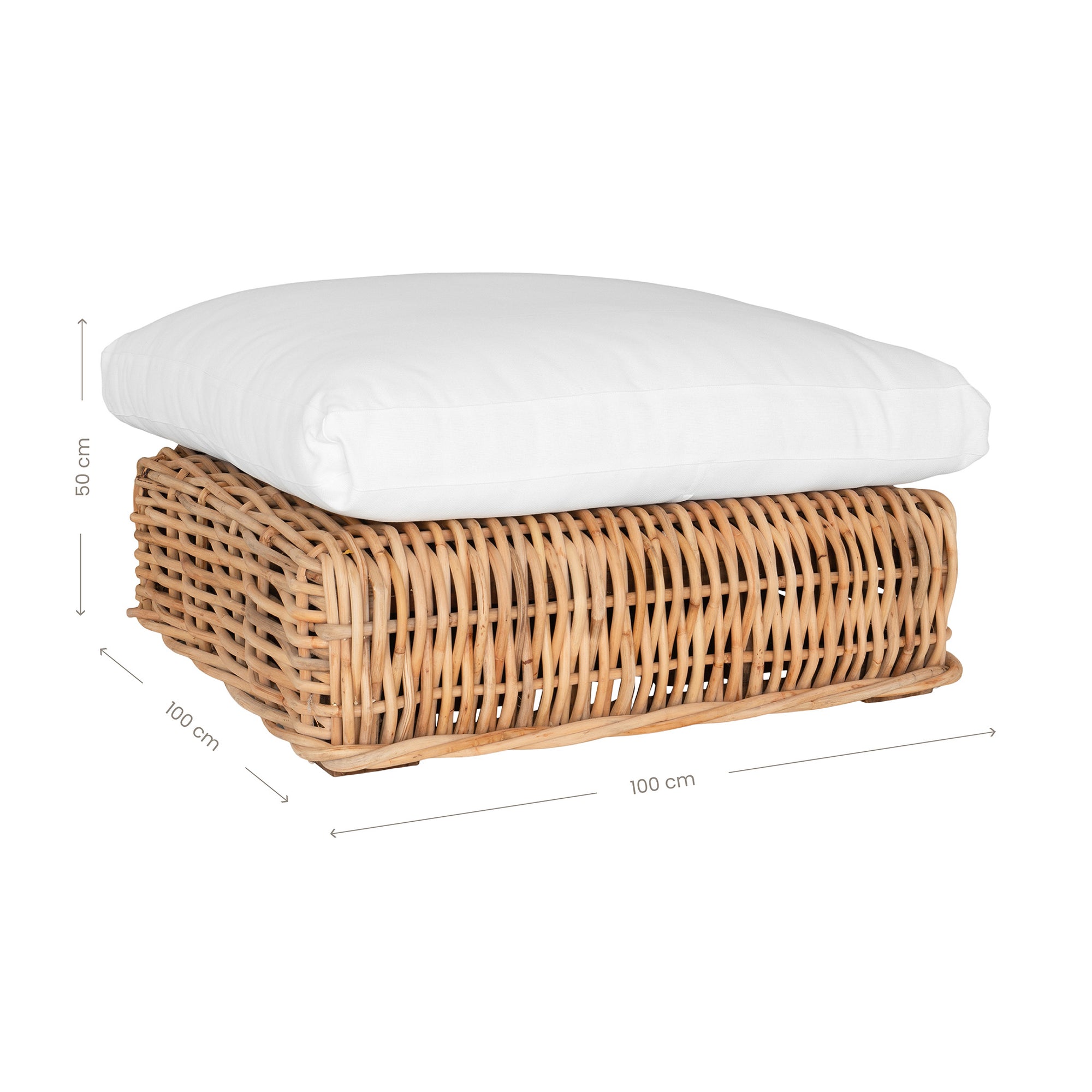 Zambezi Rattan Ottoman