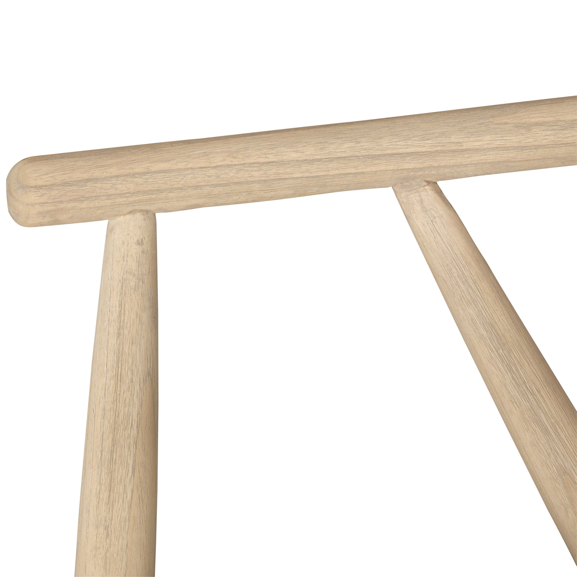 Lightwood spindle dining chair with a curved backrest and white upholstered seat, showcasing a modern yet timeless design. Crafted from solid wood, this chair brings a refined, natural aesthetic to any dining or living space