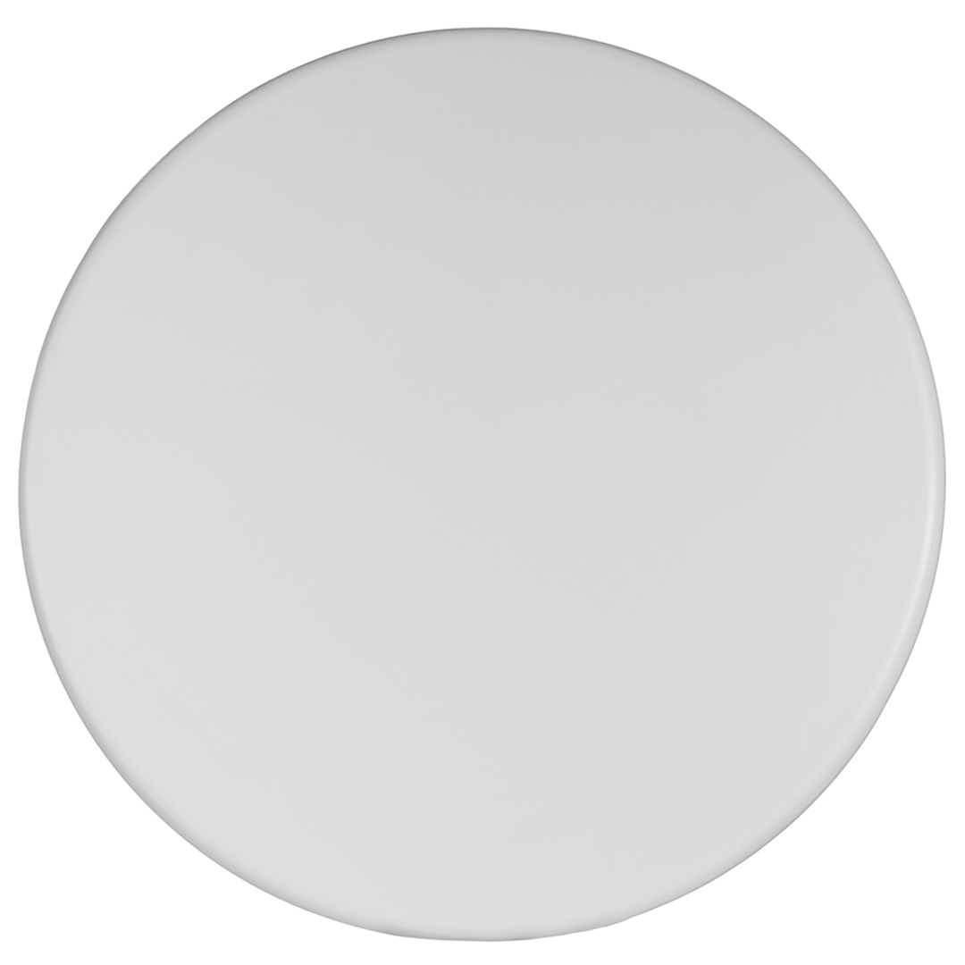 Ayanda coffee table in white with sculptural organic form and smooth matte finish.