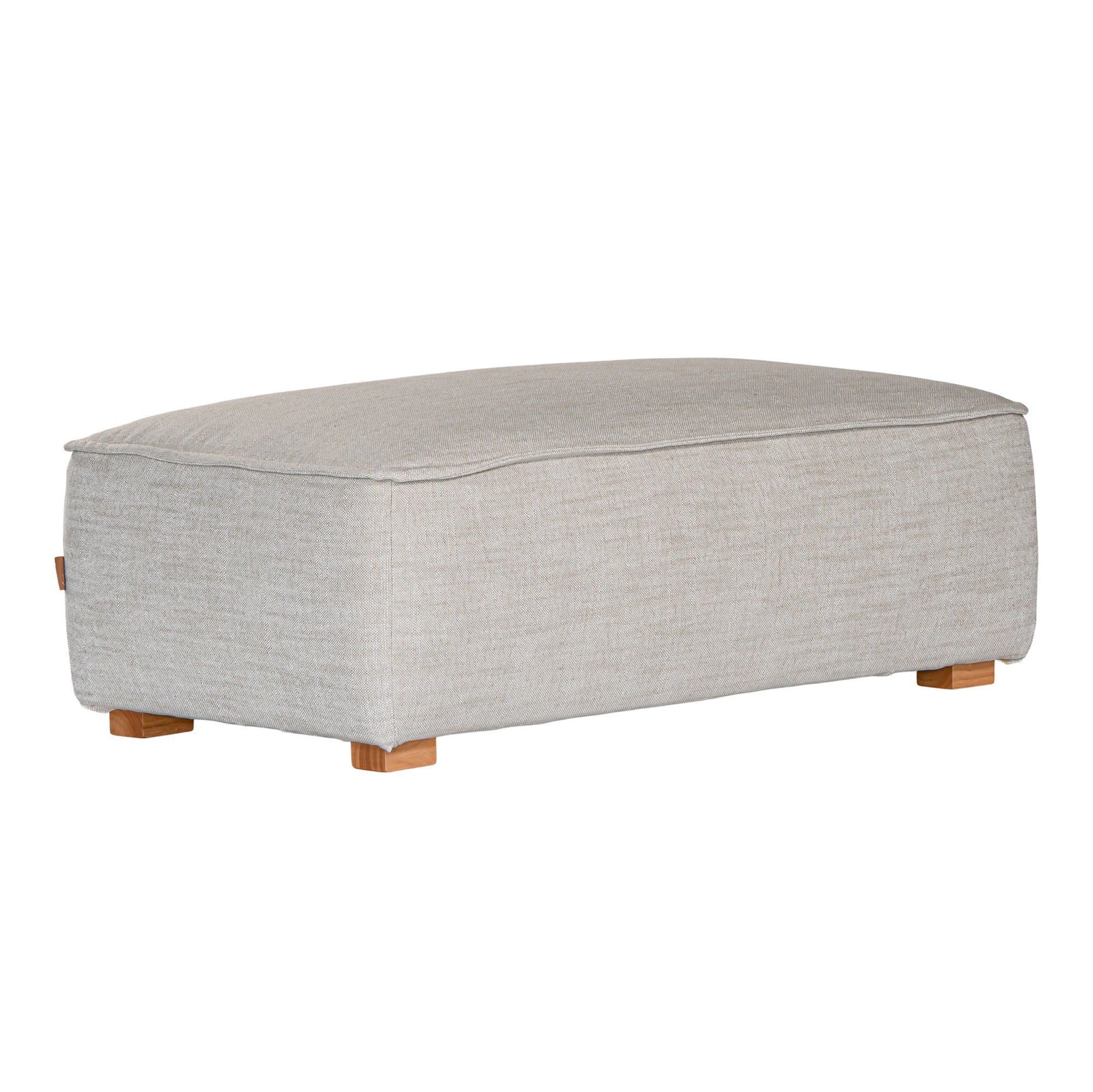 A versatile moss modular ottoman with soft linen upholstery, designed for effortless comfort and modern living. Perfect as a standalone piece or paired with matching modular seating