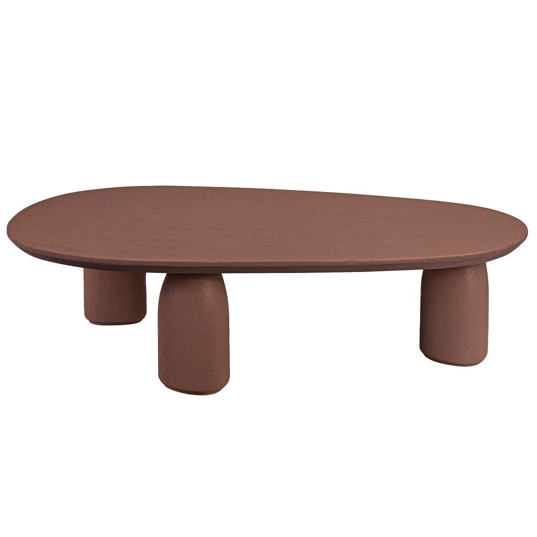 Lantara Large Stone Blend Coffee Table in Cinnabar Clay - KULALA Living