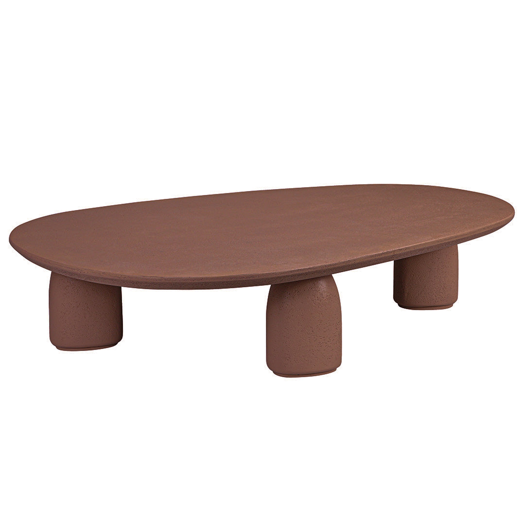 Lantara Large Stone Blend Coffee Table in Cinnabar Clay - KULALA Living