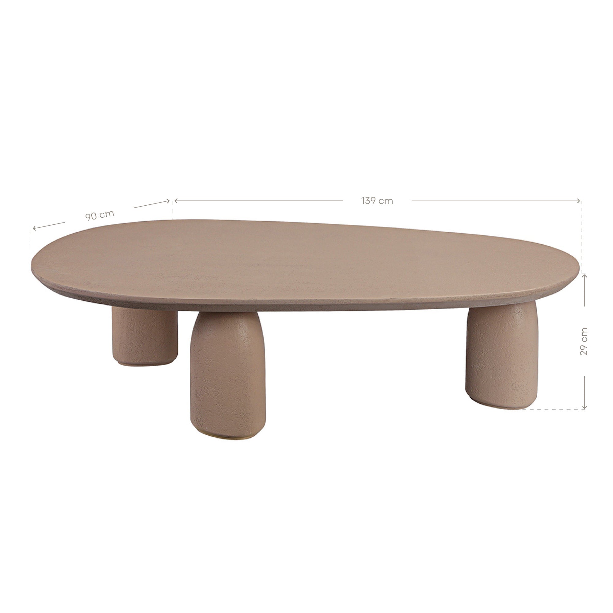 Lantara Large Stone Blend Coffee Table in Nomad Dune - KULALA Living