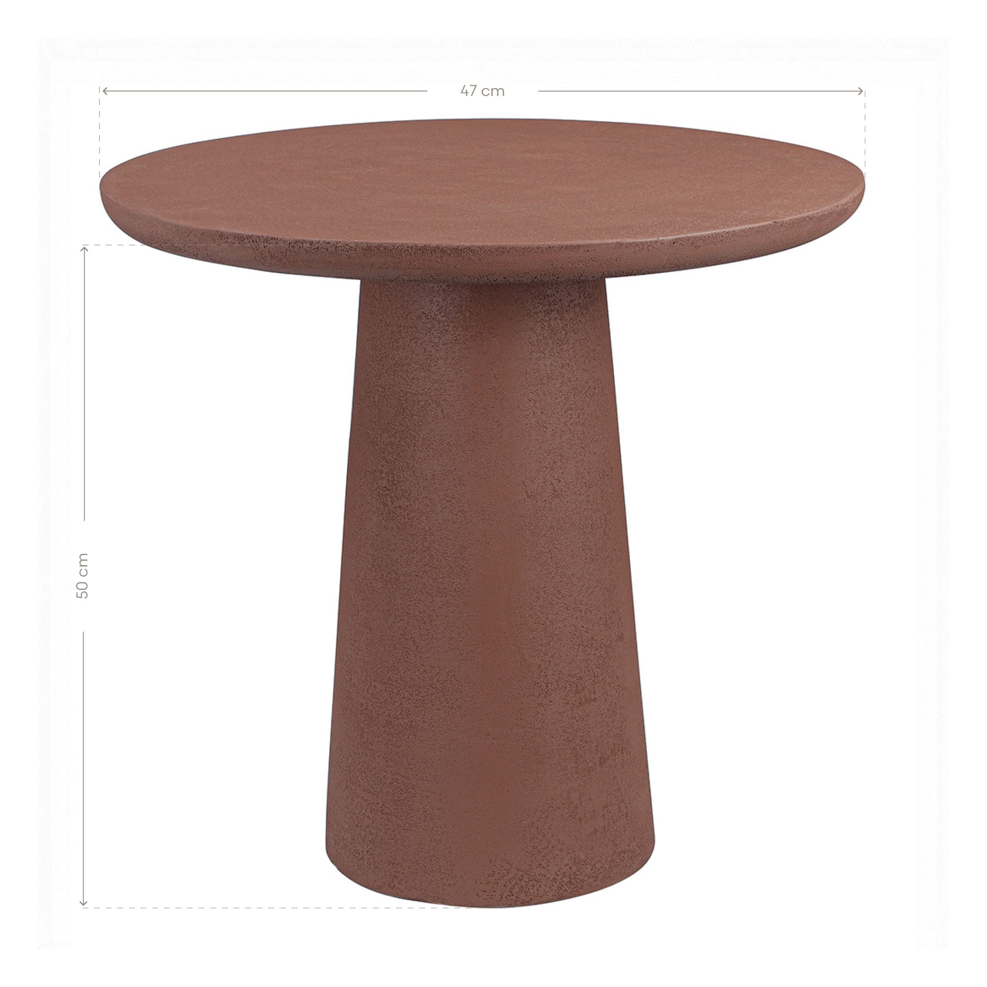 Lantara Stone Blend Side Table in Cinnabar Clay - KULALA Living