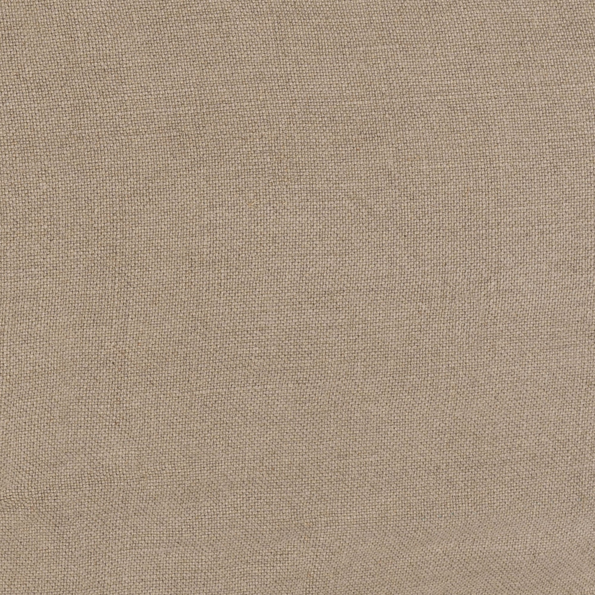 A linen slipcover pouf with a soft, rounded silhouette. This versatile upholstered ottoman offers a relaxed, natural aesthetic, perfect for adding extra seating or a stylish accent to any space.