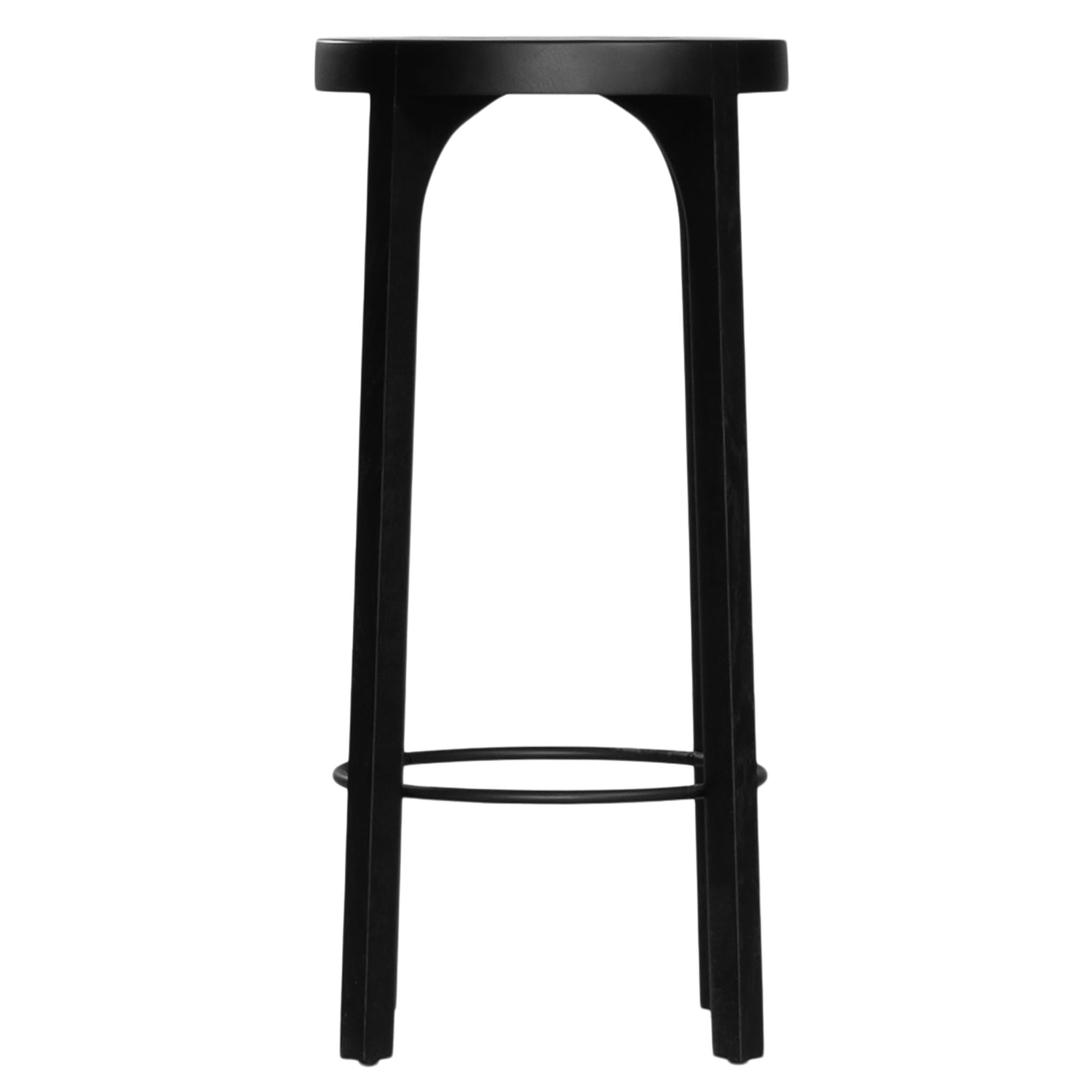 Lola Oak Barstool Black
