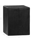 Kulala Living solid magnesium oxide block side table, showcasing organic grain patterns and a minimalist cube design. A versatile and stylish furniture piece