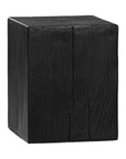 Kulala Living solid magnesium oxide block side table, showcasing organic grain patterns and a minimalist cube design. A versatile and stylish furniture piece