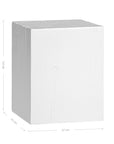 Kulala Living solid magnesium oxide block side table, showcasing organic grain patterns and a minimalist cube design. A versatile and stylish furniture piece