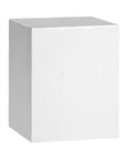 Kulala Living solid magnesium oxide block side table, showcasing organic grain patterns and a minimalist cube design. A versatile and stylish furniture piece