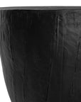Handcrafted magnesium oxide side table with a natural finish, featuring organic grain patterns for a timeless aesthetic