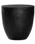 Handcrafted magnesium oxide side table with a natural finish, featuring organic grain patterns for a timeless aesthetic