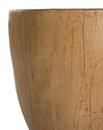 Handcrafted magnesium oxide side table with a natural finish, featuring organic grain patterns for a timeless aesthetic
