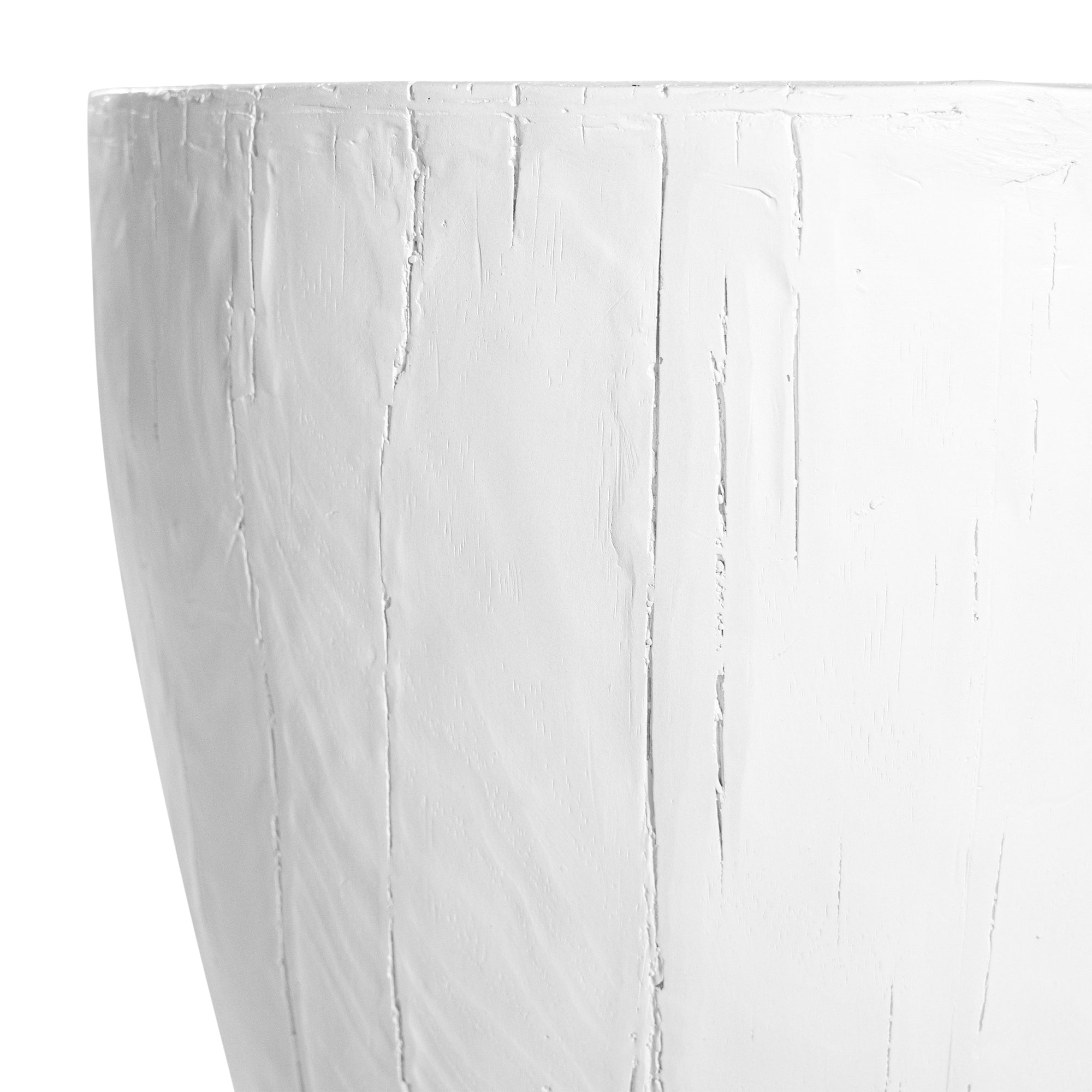 Handcrafted magnesium oxide side table with a natural finish, featuring organic grain patterns for a timeless aesthetic