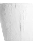 Handcrafted magnesium oxide side table with a natural finish, featuring organic grain patterns for a timeless aesthetic