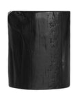 Magnesium oxide stump side table with a natural wood finish, showcasing organic grain patterns and rustic texture, ideal for indoor or outdoor styling.