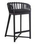 Kulala Living Makena Chair – a stylish bar chair featuring a sculptural rattan backrest and plush seat cushion. A contemporary yet timeless addition to any space